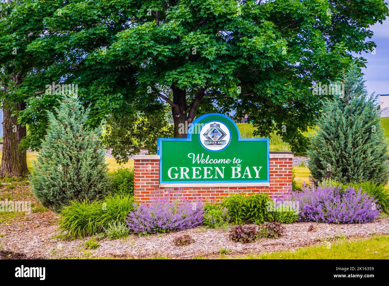 Eine Einfahrt zu Green Bay, Wisconsin Stockfoto