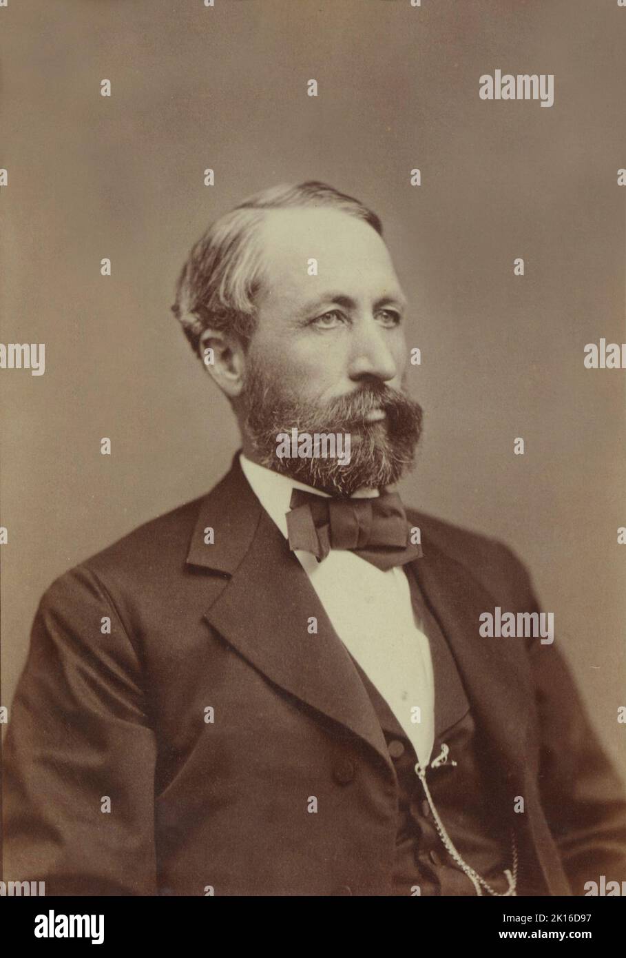 Porträt von William Smith Clark (1826 – 1886), einem amerikanischen Professor für Chemie, Botanik und Zoologie, einem Oberst während des amerikanischen Bürgerkrieges und einem führenden Agrarwissenschaftler. Stockfoto