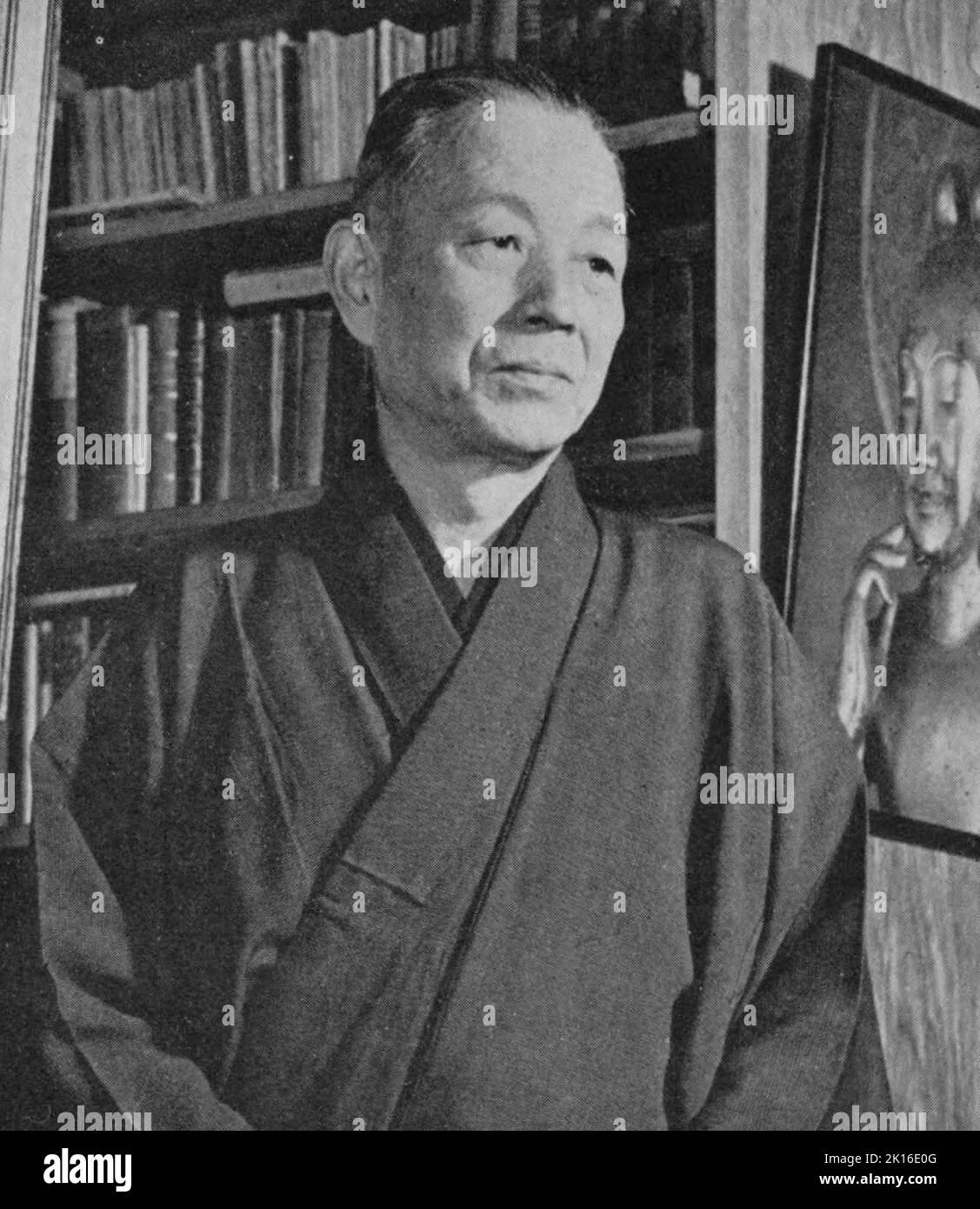 Porträt des japanischen Historikers und Moralphilosophen Watsuji Tetsurō (1889 -1960). Stockfoto