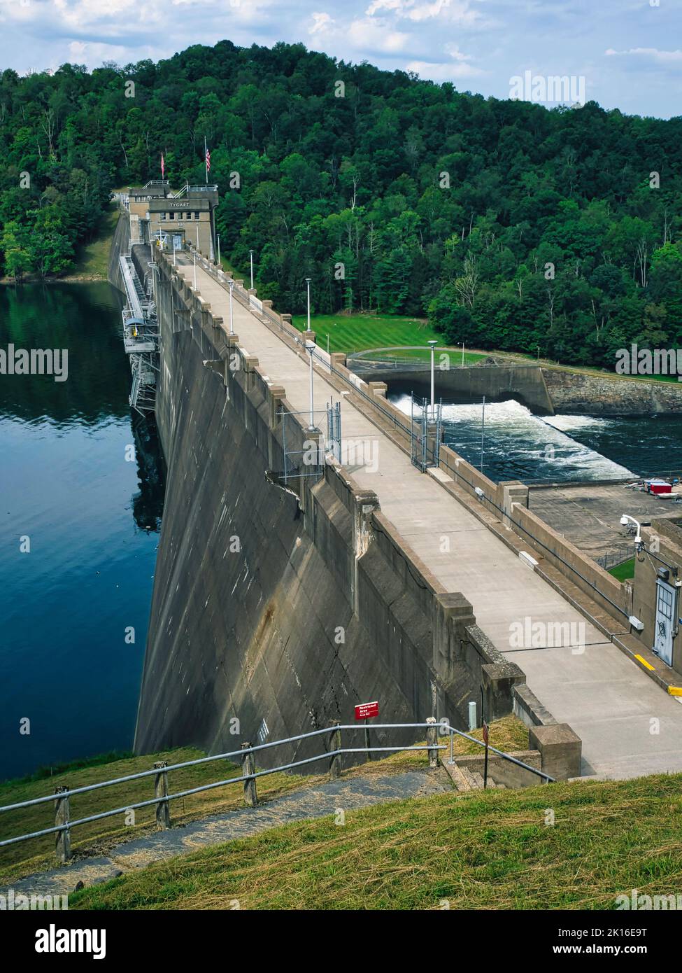 Tygart-Staudamm in Grafton WV USA Stockfoto