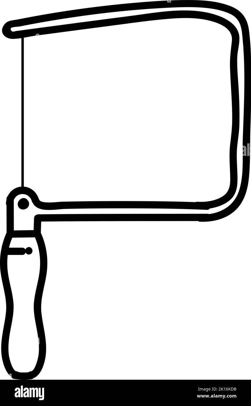 Juwelier sah Symbol. Handgezeichnete Vektorgrafik. Bearbeitbare Linienführung Stock Vektor