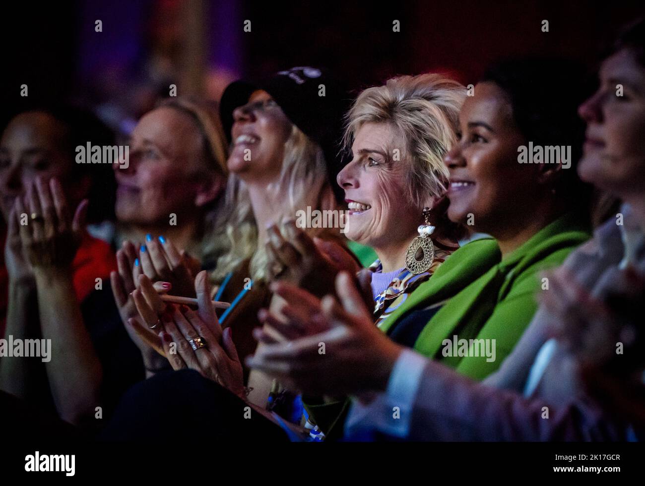 Den Haag, Niederlande. 16. September 2022. 2022-09-16 03:18:25 DEN HAAG - Prinzessin Laurentien im Theater Diligentia, während der Jugend Princes Day. Es wird der UNICEF-Jugendrat diskutiert, der neun konkrete Ratschläge an die Politiker zur Verbesserung der Position und des Wohlbefindens junger Menschen in den Niederlanden enthält. ANP BART MAAT netherlands Out - belgium Out Credit: ANP/Alamy Live News Stockfoto