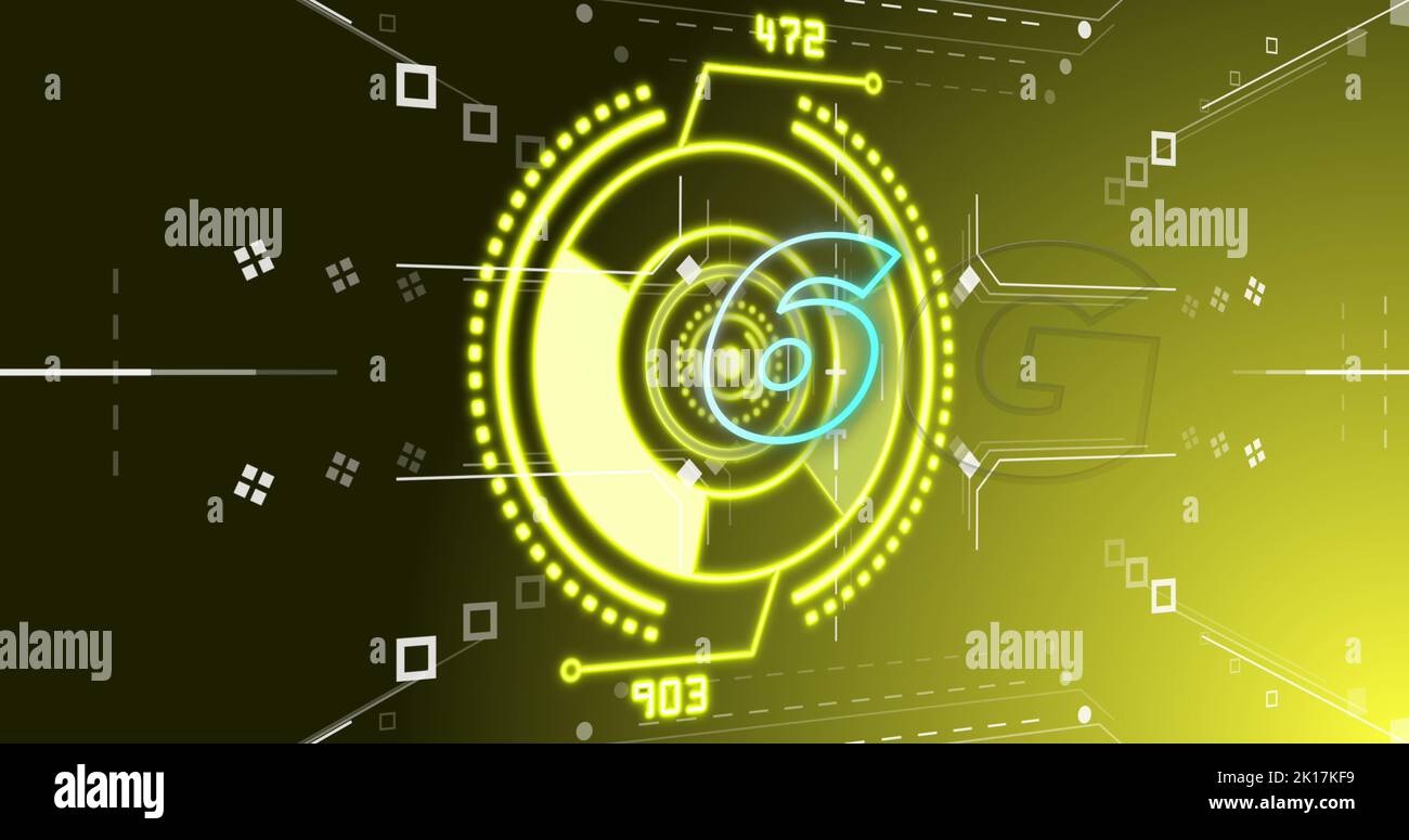 Bild von 6g Text über dem Scan-Bereich Stockfoto