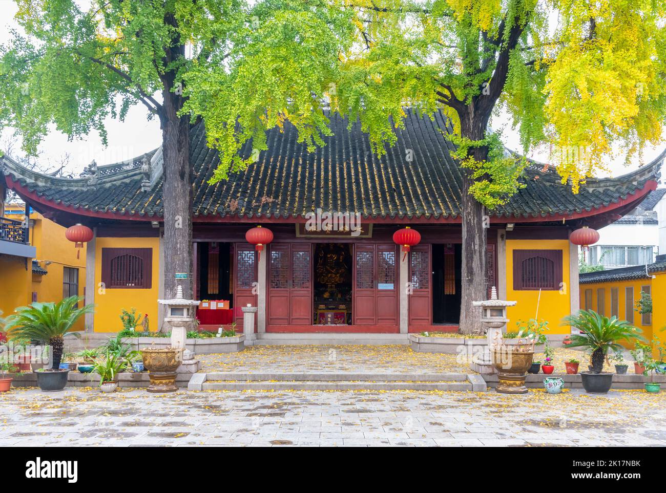 Landschaft des Dinghui-Tempels, Suzhou, China Stockfoto