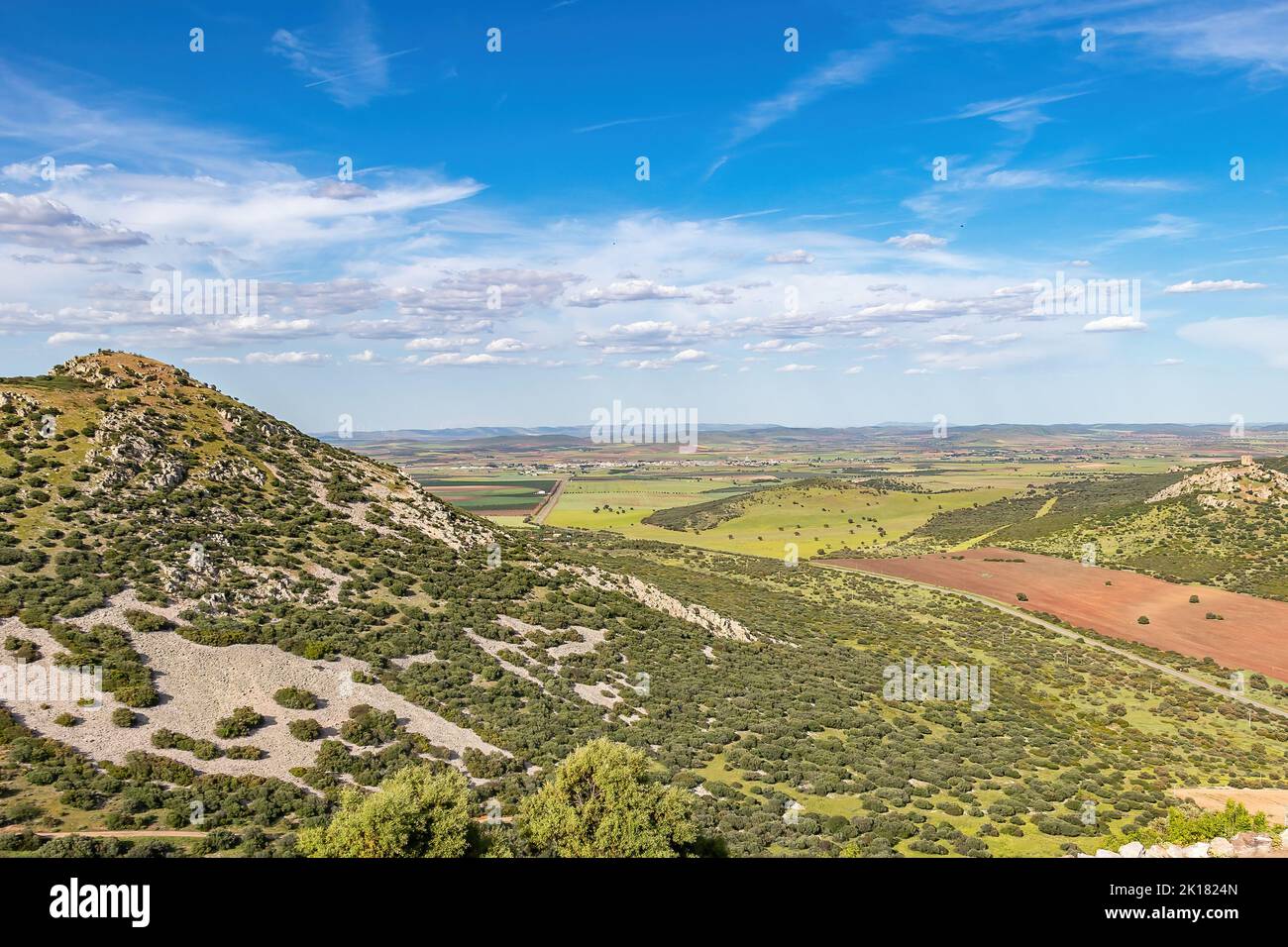 Schöne Landschaft von Ciudad Real, in der autonomen Gemeinschaft Castilla La Mancha Stockfoto