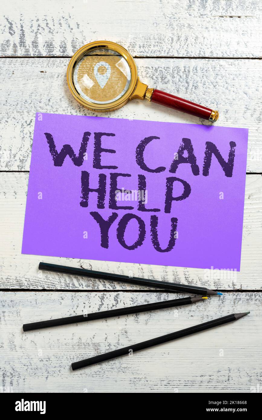 Schreiben mit Text Erstellen Sie Ihre Marke. Business Concept Support-Unterstützung durch Kundendienst Stockfoto
