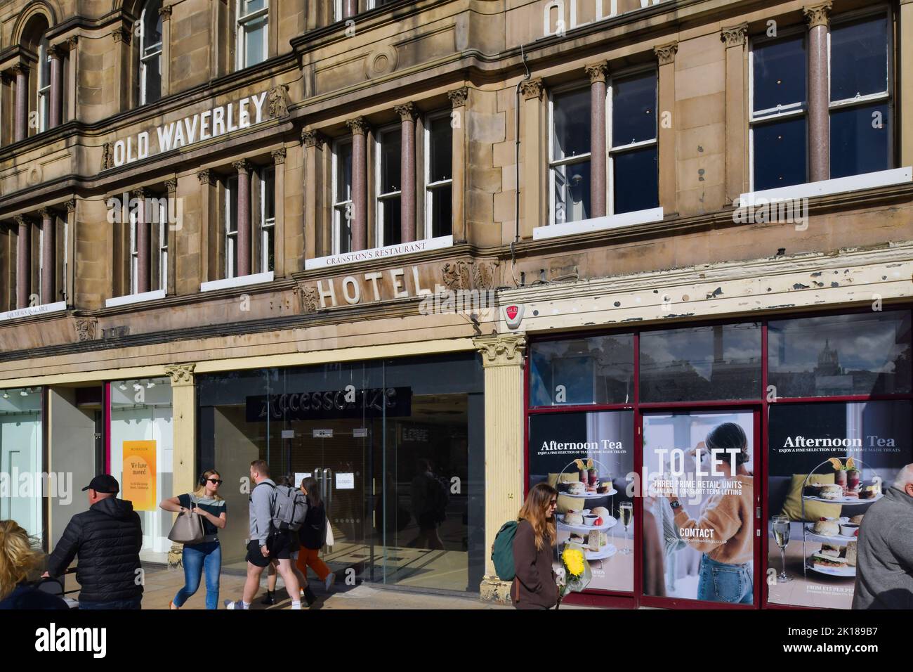 Edinburgh Schottland, Großbritannien 16. September 2022. Allgemeine Ansichten der Princes Street. Credit sst/alamy live News Stockfoto
