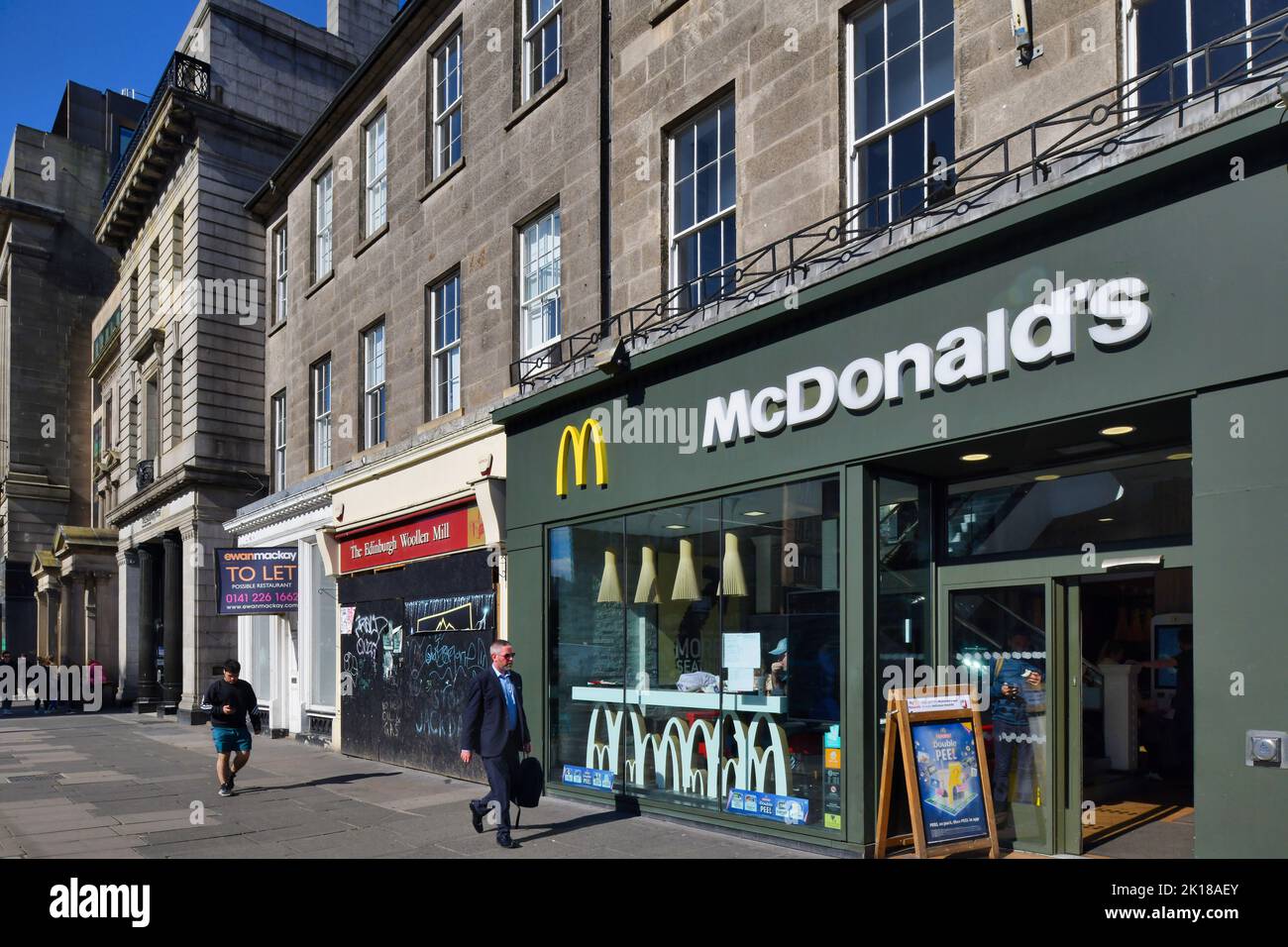 Edinburgh Schottland, Großbritannien 16. September 2022. Allgemeine Ansichten der Princes Street. Credit sst/alamy live News Stockfoto