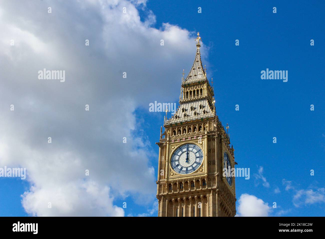 Big ben und Queen elizabeth Tower; Szenen aus dem Zentrum londons in Vorbereitung auf die Beerdigung von Queen elizabeth 2 london england Stockfoto