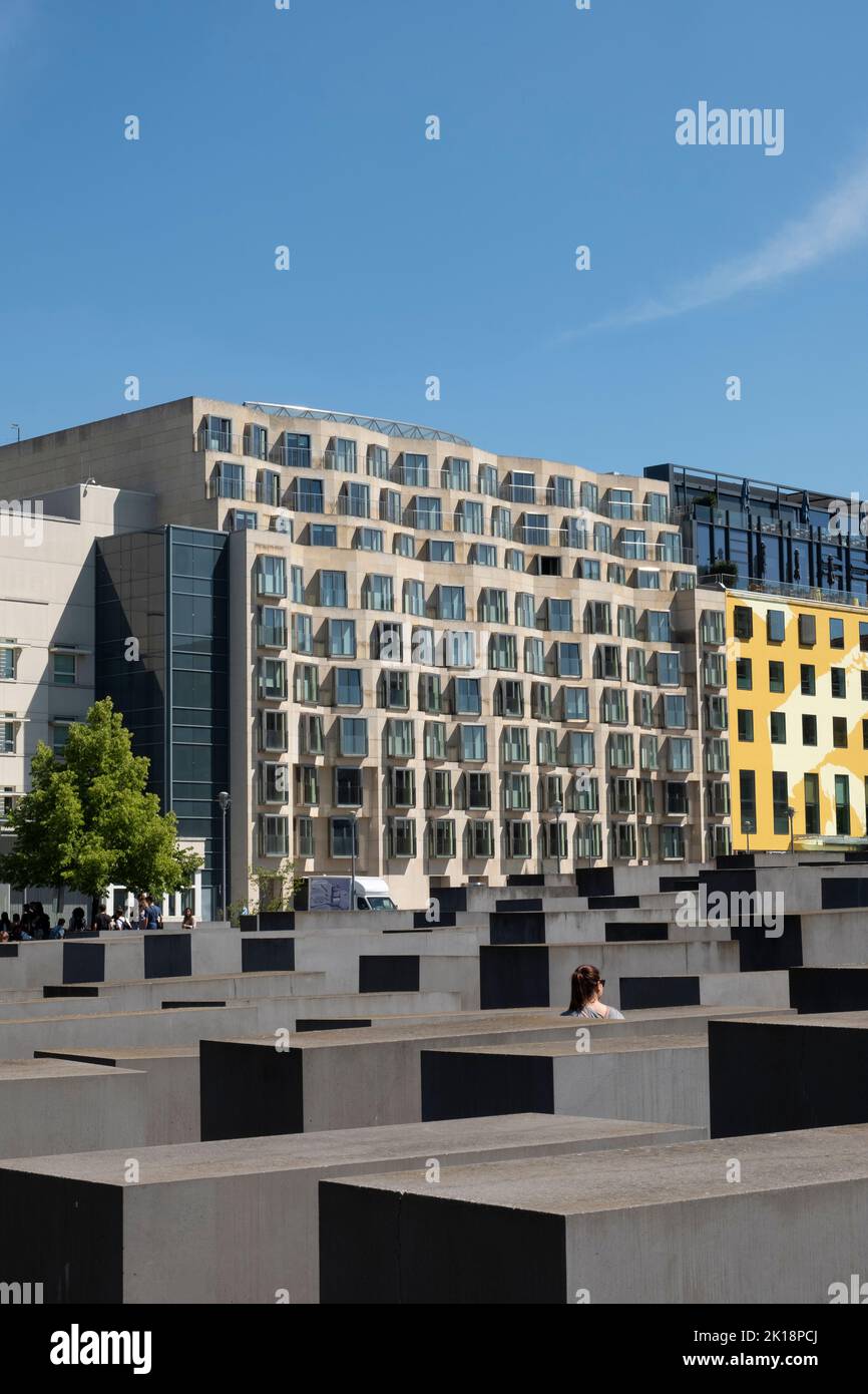Denkmal für die ermordeten Juden Europas, auch Holocaust-Mahnmal genannt. Entworfen vom Architekten Peter Eisenm Stockfoto