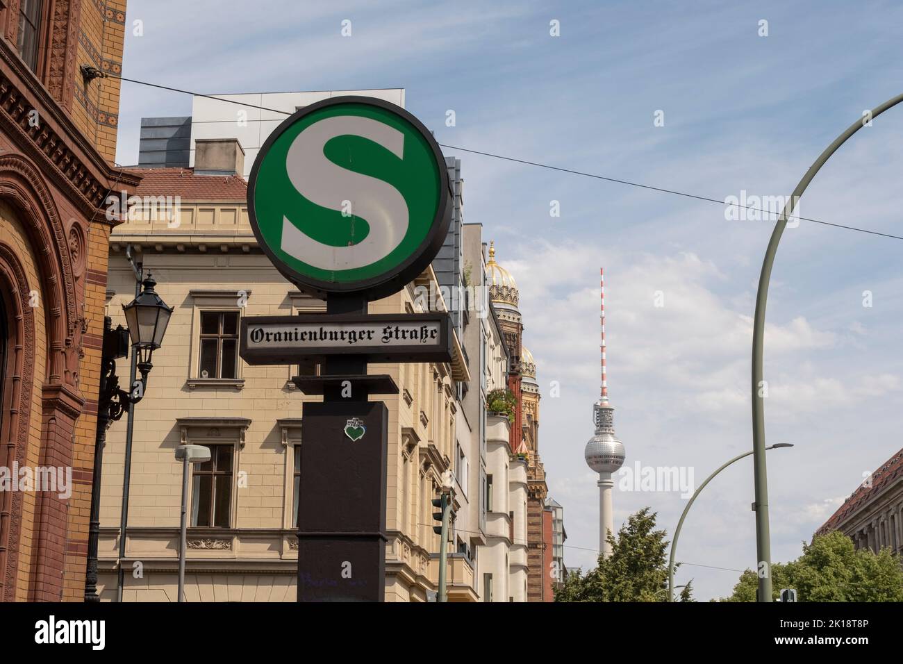 Haltestelle Oranienburger Straße. Mitte, Berlin. Deutschland Stockfoto