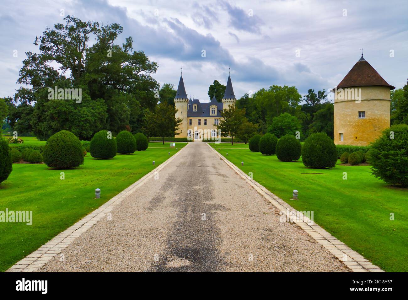 Weingut Agassac Castle Stockfoto