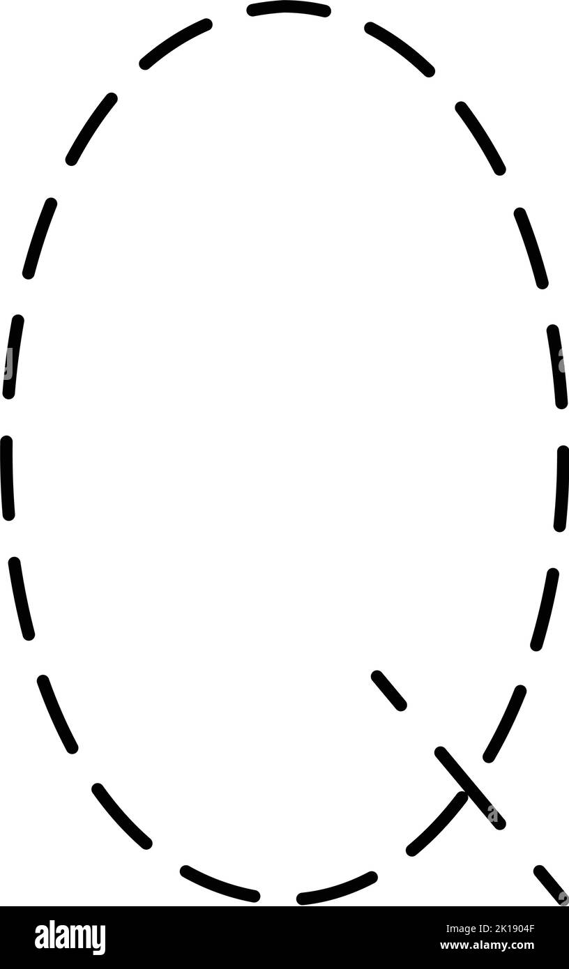 Tracing Alphabet Buchstabe Q Vorschrift gepunktete Linie Element für Kindergarten, Vorschule und Montessori Schule Kinder Arbeitsblatt für Handschrift Praxis ACT Stock Vektor