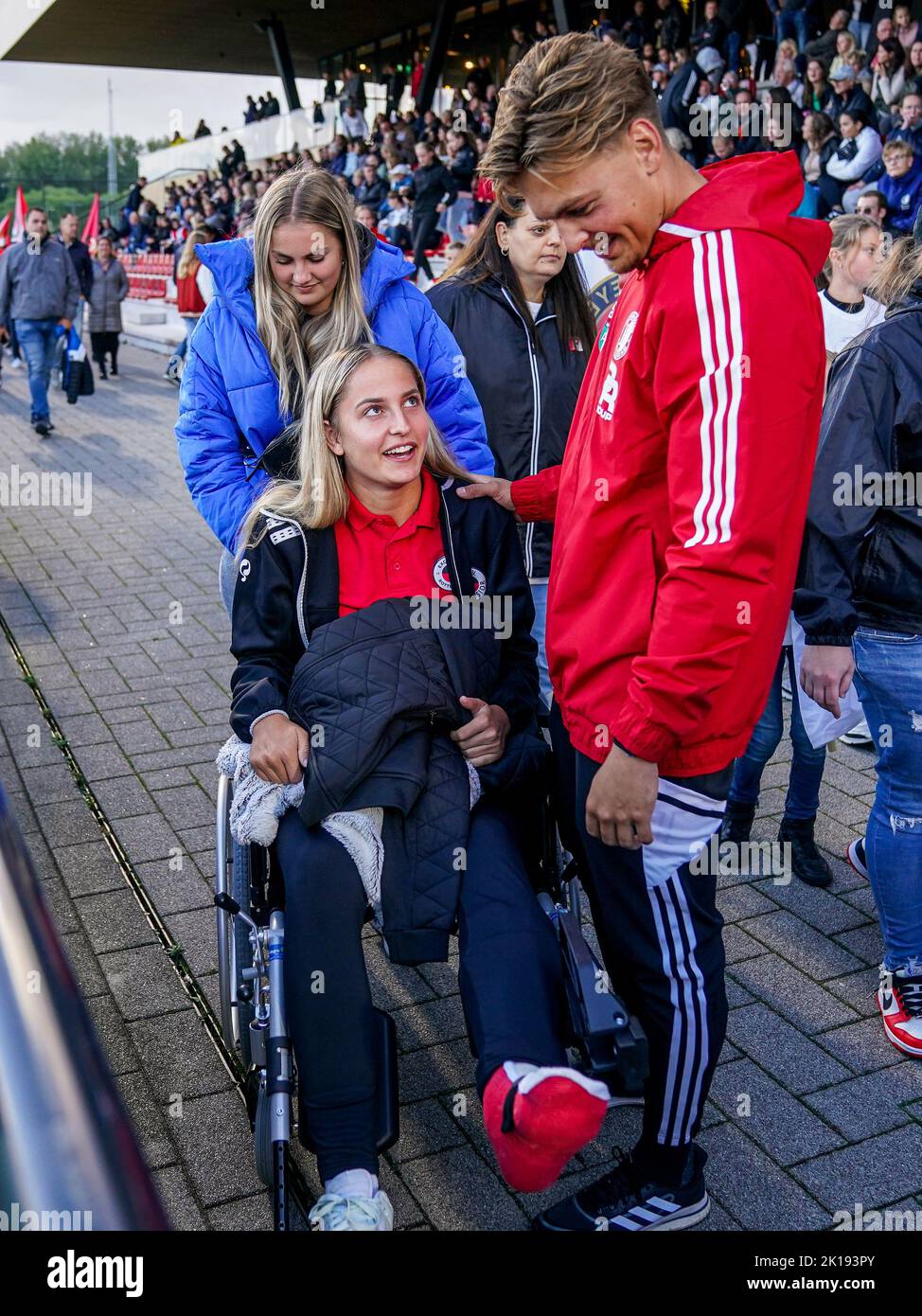 Rotterdam - Yara Helderman während des Spiels zwischen Feyenoord V1 gegen Excelsior V1 in Nieuw Varkenoord am 16. September 2022 in Rotterdam, Niederlande. (Box to Box Pictures/Yannick Verhoeven) Credit: Box to Box pictures/Alamy Live News Stockfoto