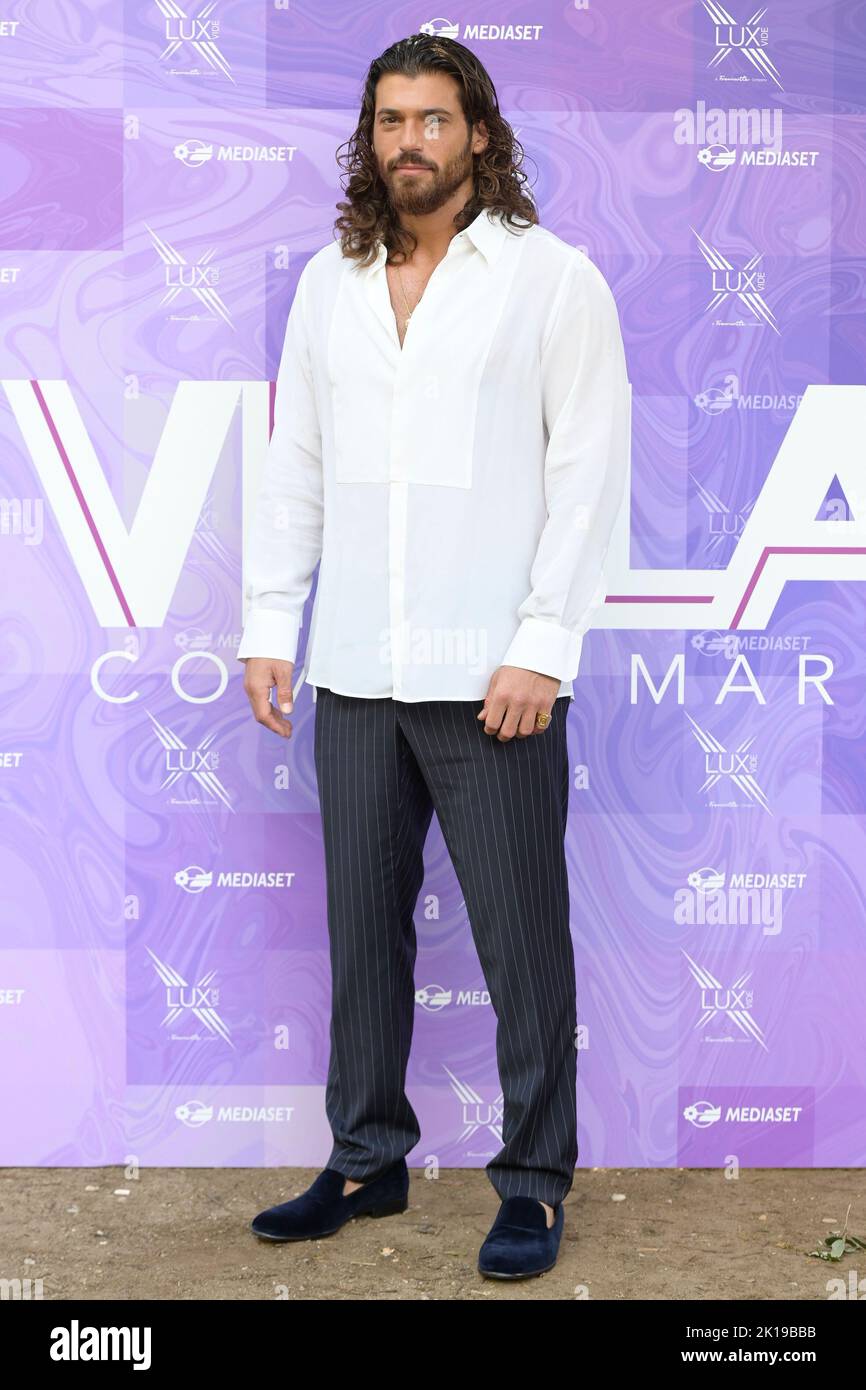 Rom, Italien. 16. September 2022. Can Yaman nimmt an der Fotozelle von Mediaset Fiction Viola come il Mare im Casa del Cinema Garten Teil. Kredit: SOPA Images Limited/Alamy Live Nachrichten Stockfoto
