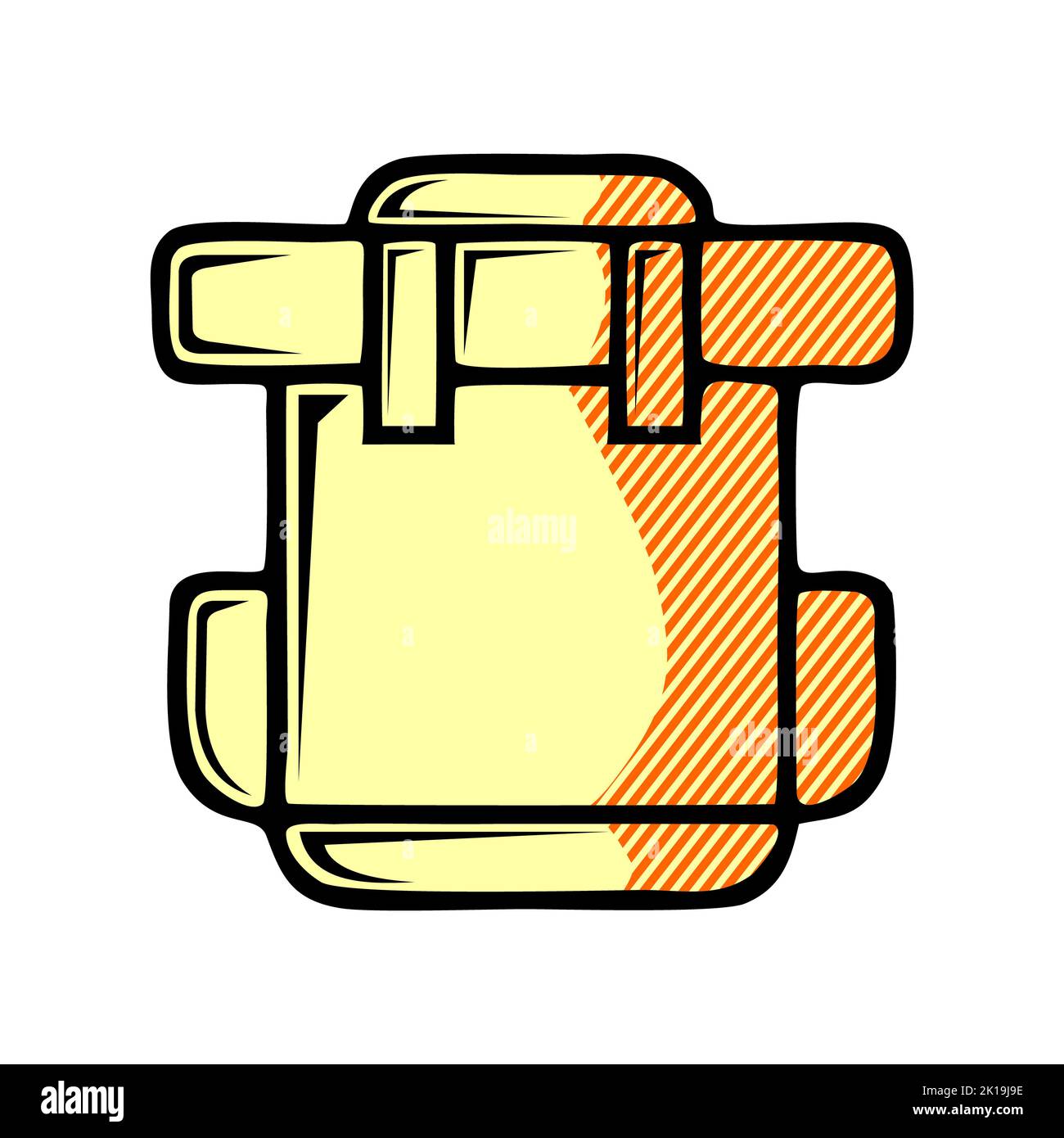 Rucksack-Symbol isoliert auf weißem Hintergrund aus Geographie-Sammlung. Rucksack-Symbol trendige und moderne Rucksack-Symbol für Logo, Web, App, UI. Rucksack Stockfoto
