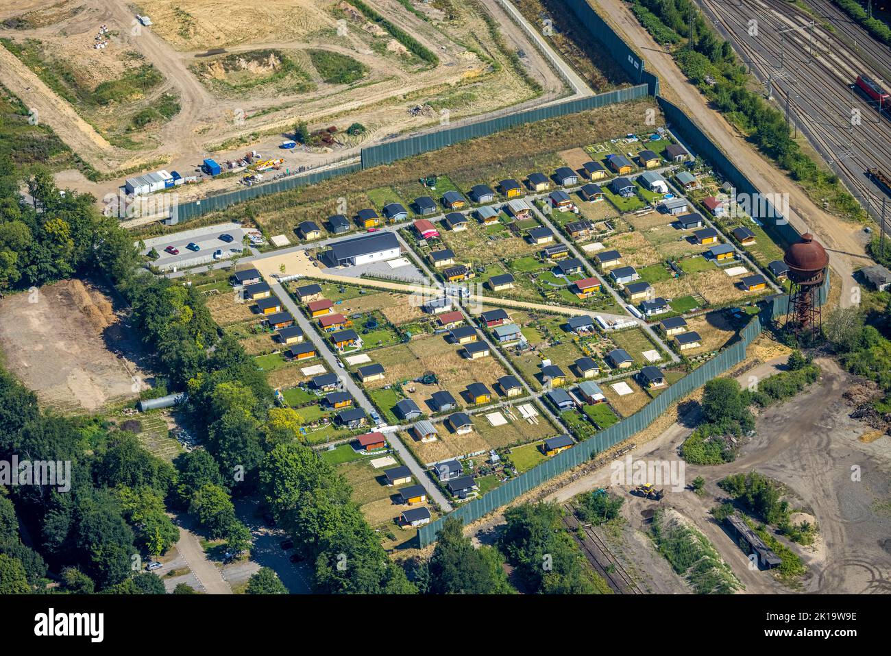 Luftaufnahme, geplantes Duisburger Wohnquartier auf dem ehemaligen