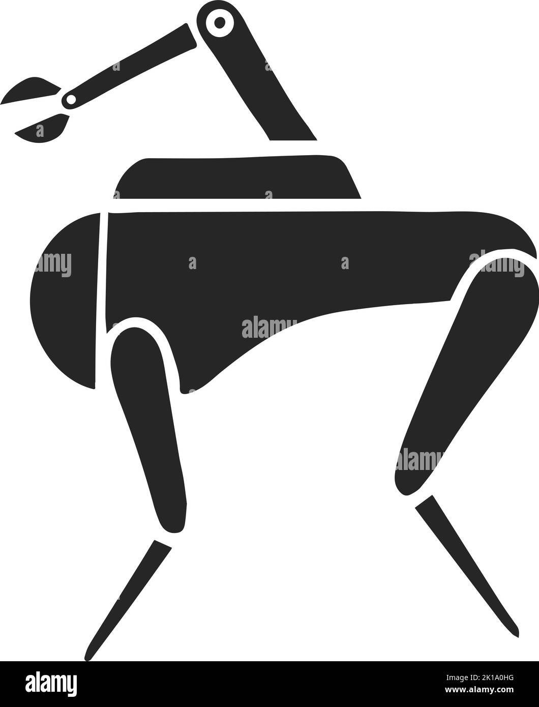 Handgezeichnete Intelligenz Tier Roboter Vektor Illustration Stock Vektor