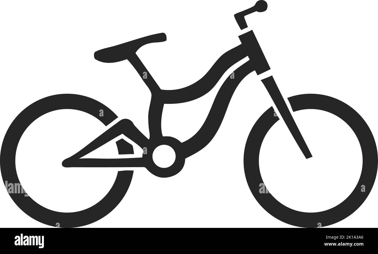 Handgezeichnete Vektor-Illustration für Mountainbikes Stock Vektor