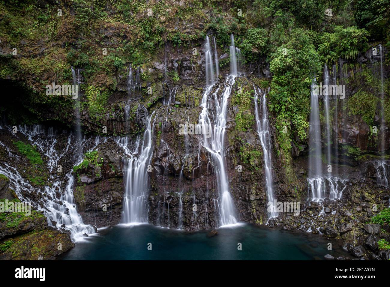 Wasserfall von Grand Galet, Insel Réunion, Frankreich Stockfoto