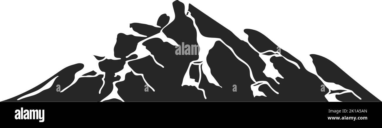 Handgezeichnete Berge Vektorgrafik Stock Vektor