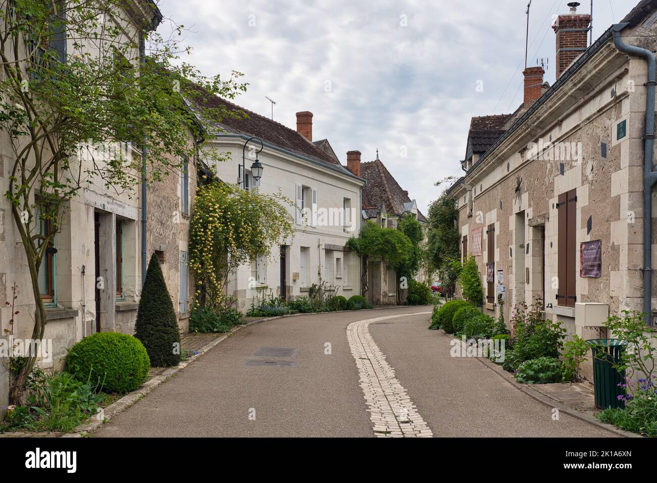 Foto der Streifen von Chédigny im Zentrum von Loire-Frankreich Stockfoto