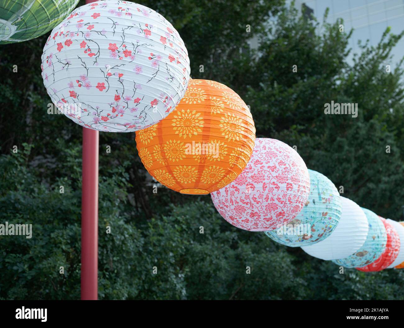Chinesische Laternen beim Chinatown Lantern Festival in Calgary, Kanada Stockfoto