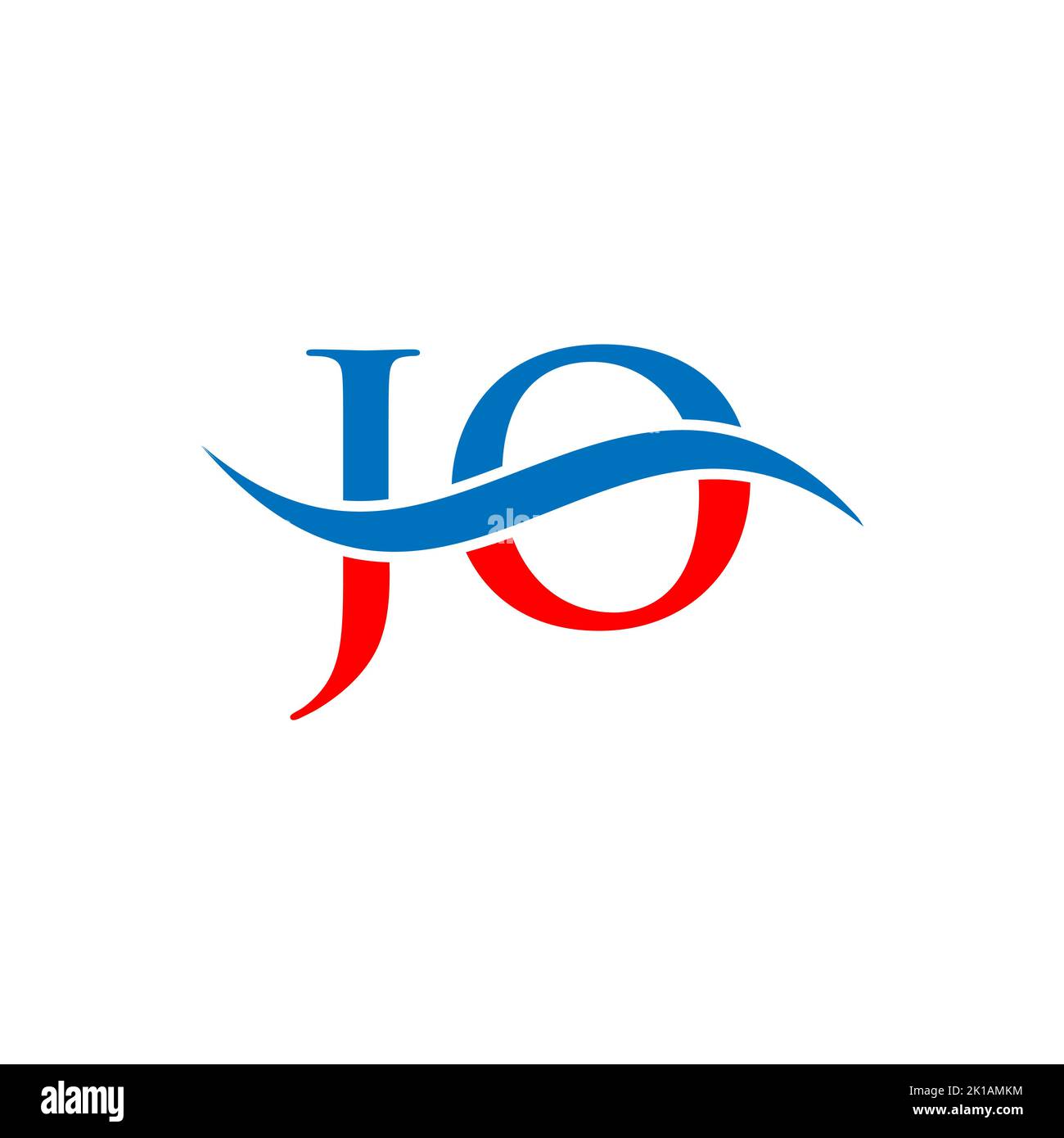 JO Combine Letter Logo Vektorvorlage. Buchstabe JO Logo Design Moderne Typografie Zeichen Stock Vektor
