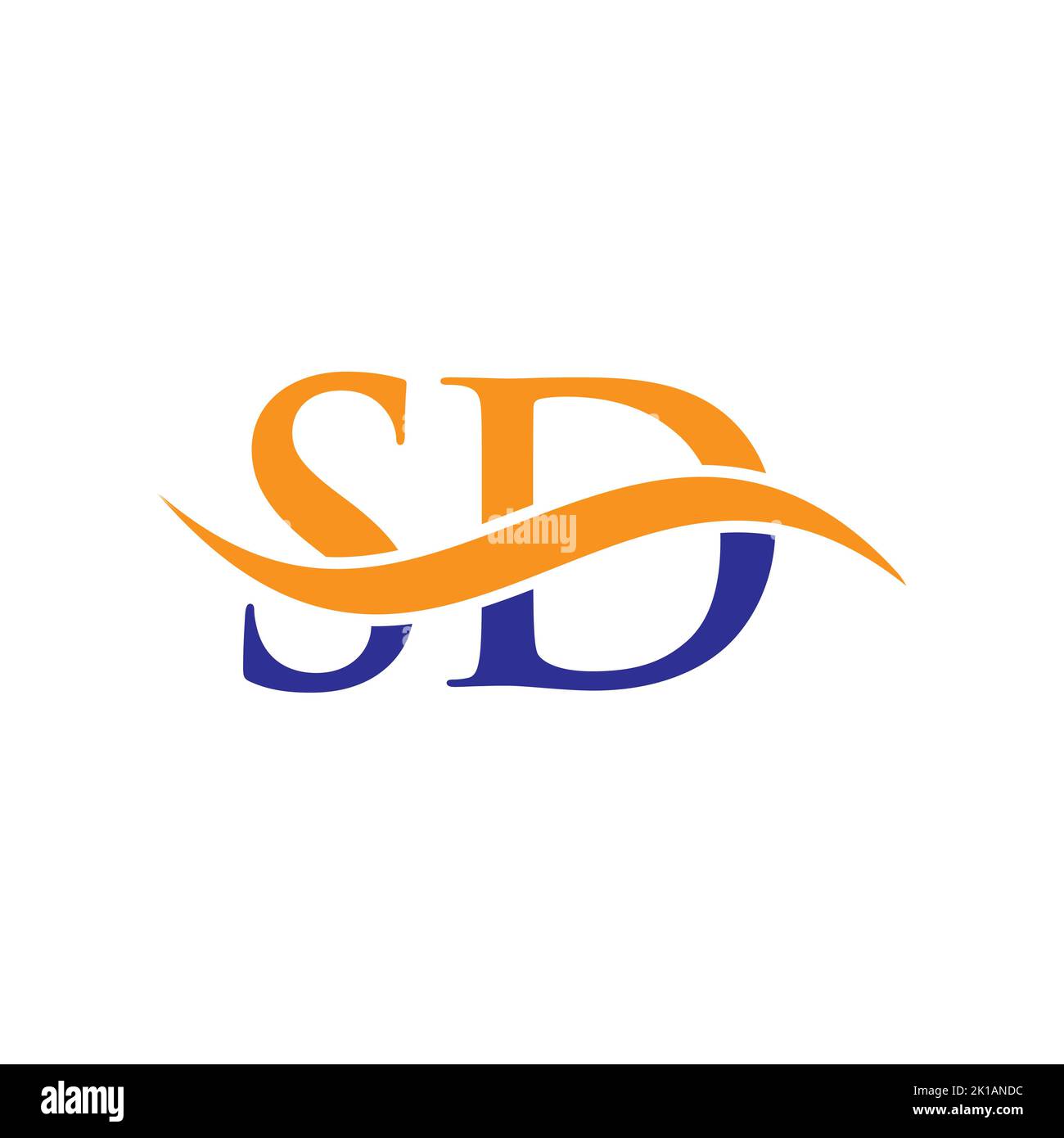 SD Combine Letter Logo Vector Template. Buchstabe SD Logo Design Moderne Typografie Zeichen Stock Vektor