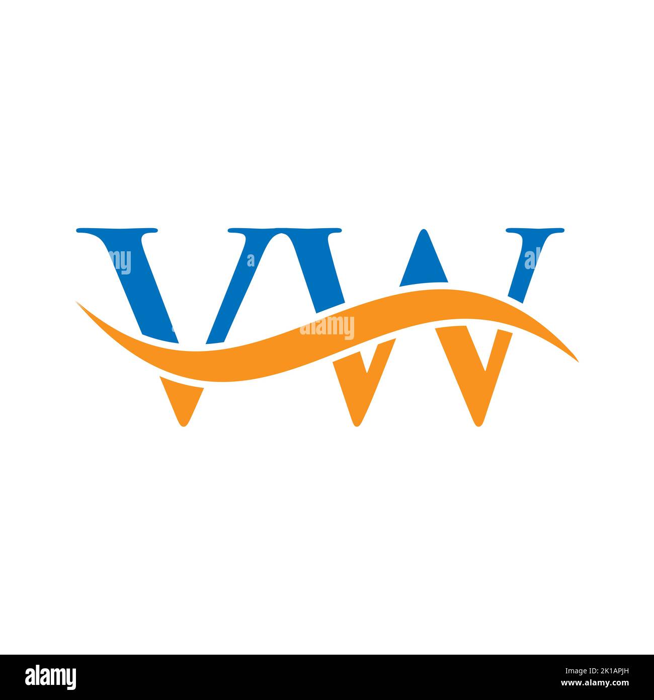 VW Combine Letter Logo Vektorvorlage. Buchstabe VW Logo Design Moderne Typografie Zeichen Stock Vektor