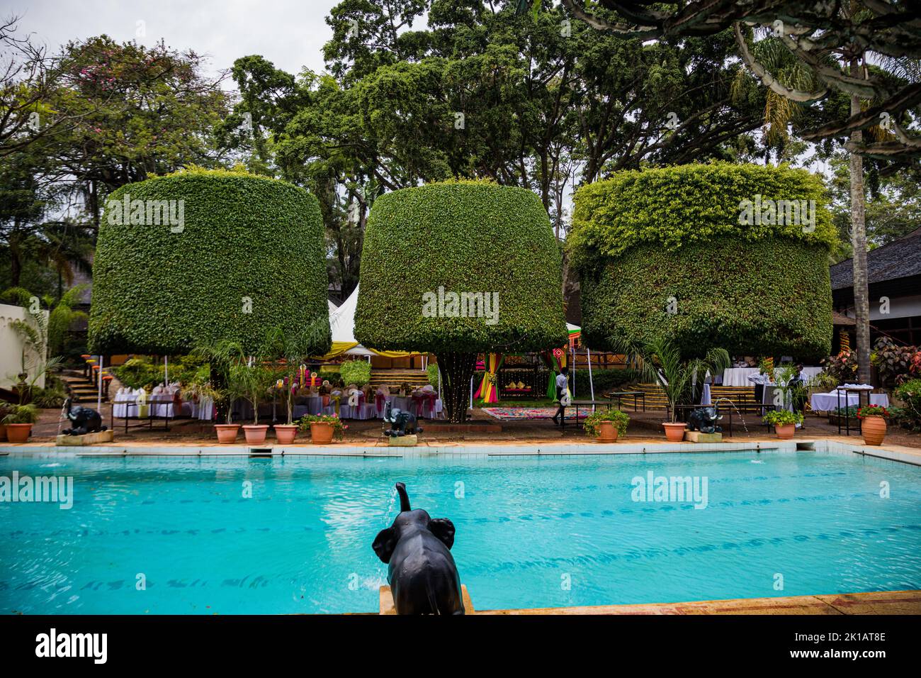 Mehendi Mehndi Sangeet Indische Hochzeitszeremonie Im Manta Pool Safari Park Hotel Und Casino Nairobi City County Stockfoto