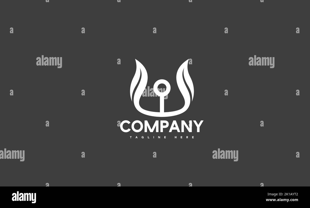 Vorlage mit minimalem W-Logo Stock Vektor