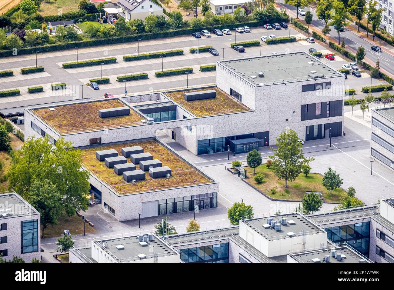 Luftaufnahme, Hochschule Hamm-Lippstadt, HSHL, Campus Hamm, Baustelle und Neubau WissenschaftsQuartier Sci:Q Science Stockfoto