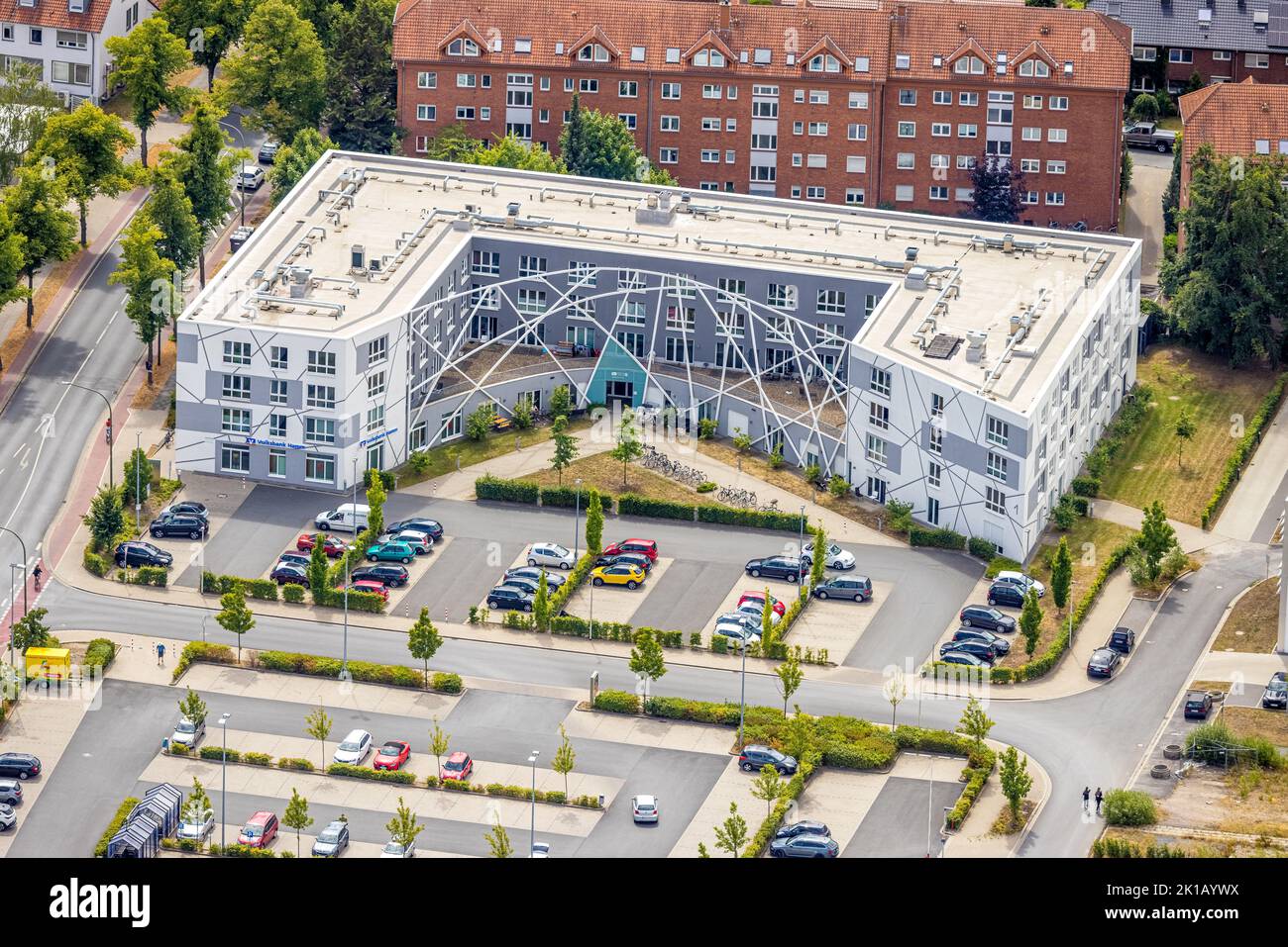 Luftaufnahme, Hochschule Hamm-Lippstadt, HSHL, Campus Hamm, Baustelle und Neubau WissenschaftsQuartier Sci:Q Science Stockfoto