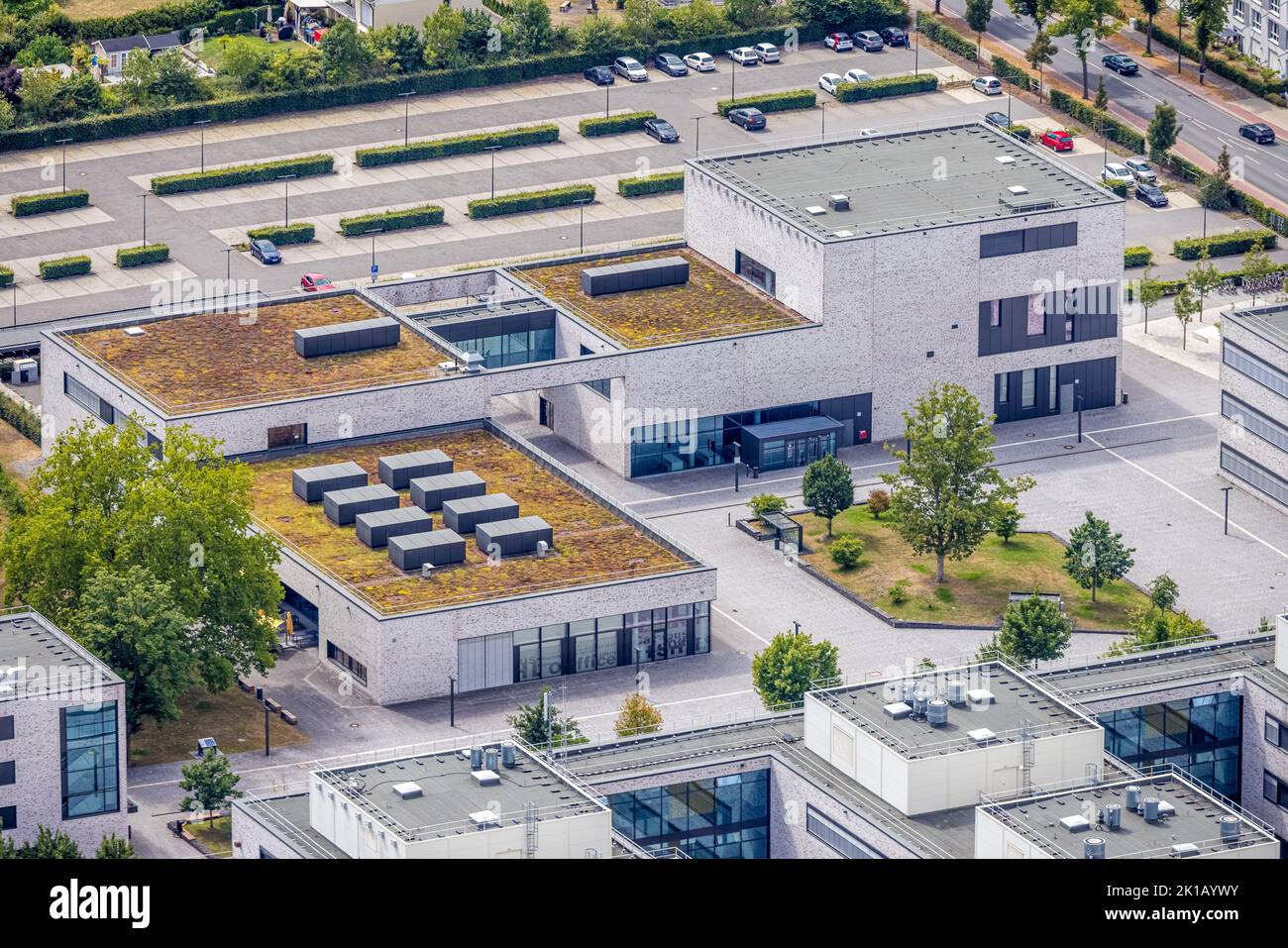 Luftaufnahme, Hochschule Hamm-Lippstadt, HSHL, Campus Hamm, Baustelle und Neubau WissenschaftsQuartier Sci:Q Science Stockfoto