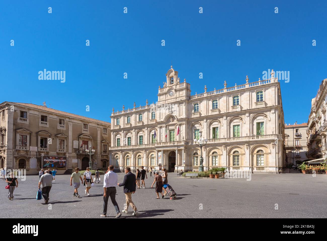 Catania, Italien. September 12, 2022. Der Palazzo dell'Università ist ein Palast im Zentrum der Stadt. Die Universität Catania gehört zu den 15 Stockfoto