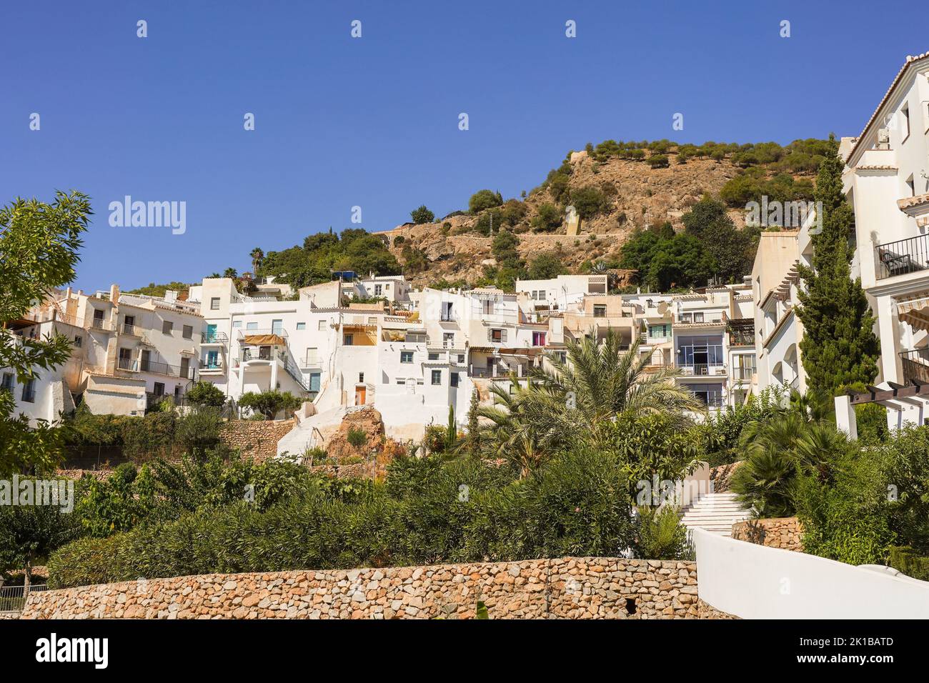 Frigiliana Spanien, weißes spanisches Bergdorf in Andalusien, Provinz Malaga, Spanien Stockfoto
