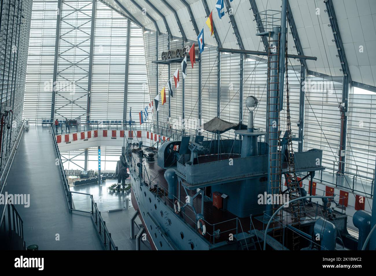 Das berühmte Kanonenboot Chung Shan, ein wichtiges Kriegsschiff in der chinesischen Geschichte Stockfoto Das berühmte Kanonenboot Chung Shan, ein wichtiges Kriegsschiff in der chinesischen Geschichte Stockfoto