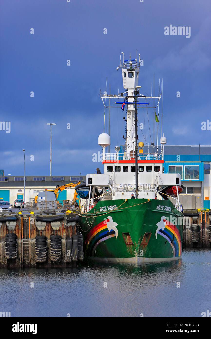 Arctic Sunrise Ship von Greenpeace, Seltjarnarnes, Reykjavik, 1, Island Stockfoto