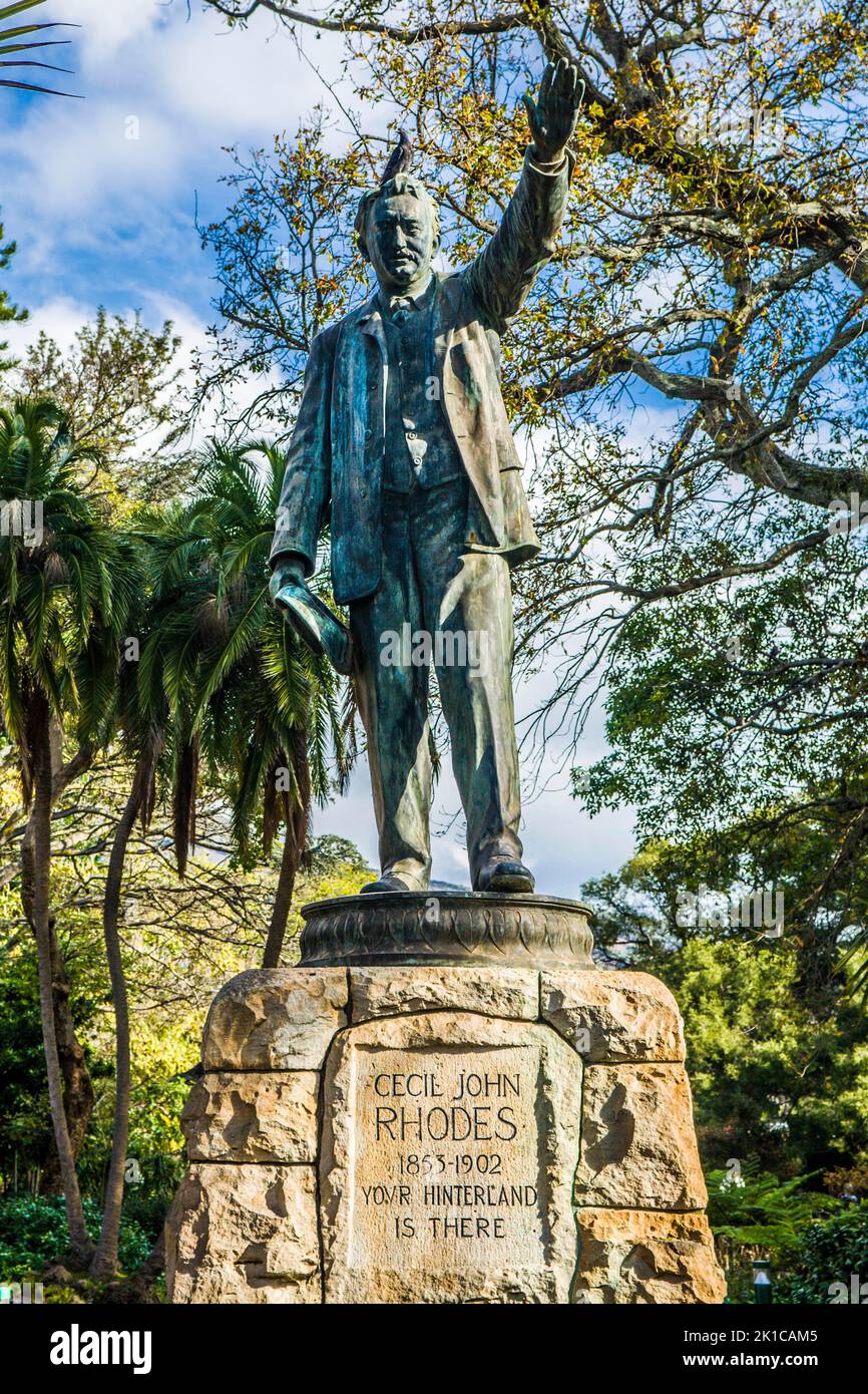 Cecil John Rhodes Statue, Rhodes 5 Red shiner (1853), 26 M Stockfoto