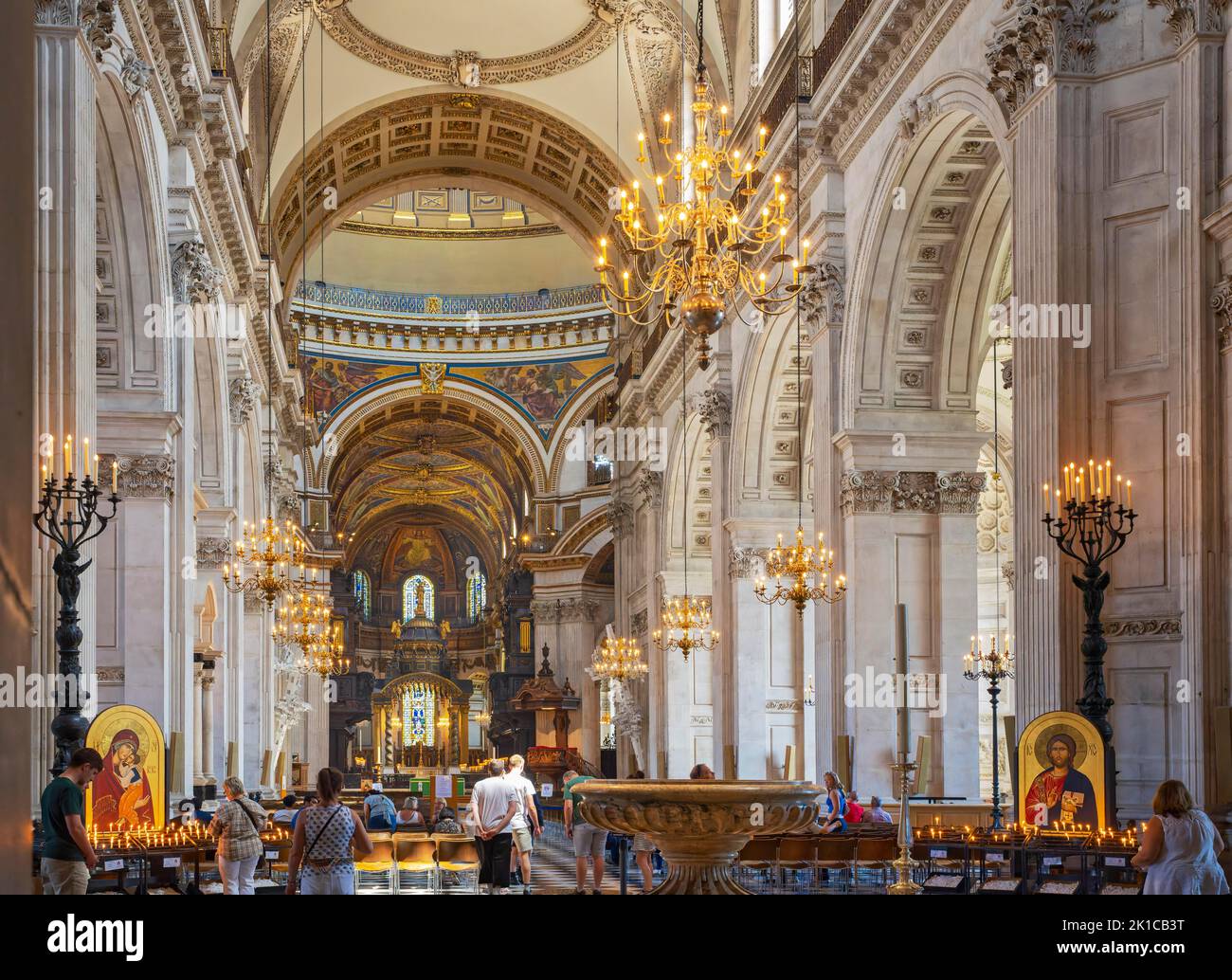 St. Paul's Cathedral Interior London England, Großbritannien Stockfoto