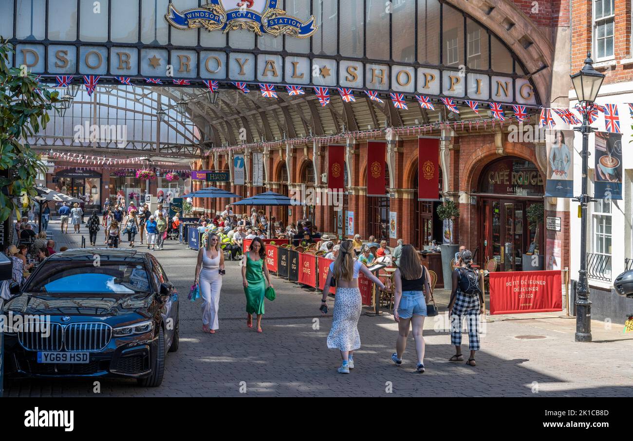 Windsor Royal Station und Shopping London England, Großbritannien Stockfoto