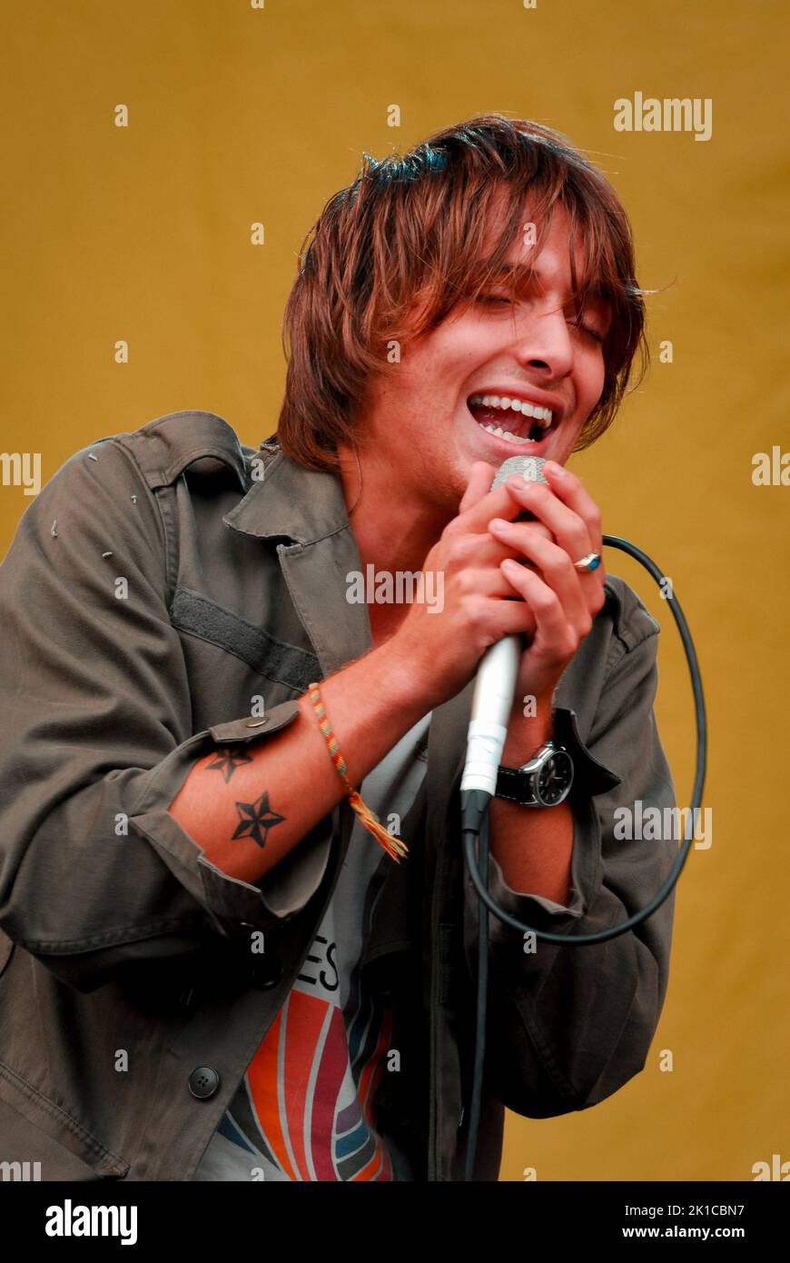 Paolo Nutini, V2007, Hylands Park, Chelmsford, Essex, Großbritannien - 18. August 2007 Stockfoto