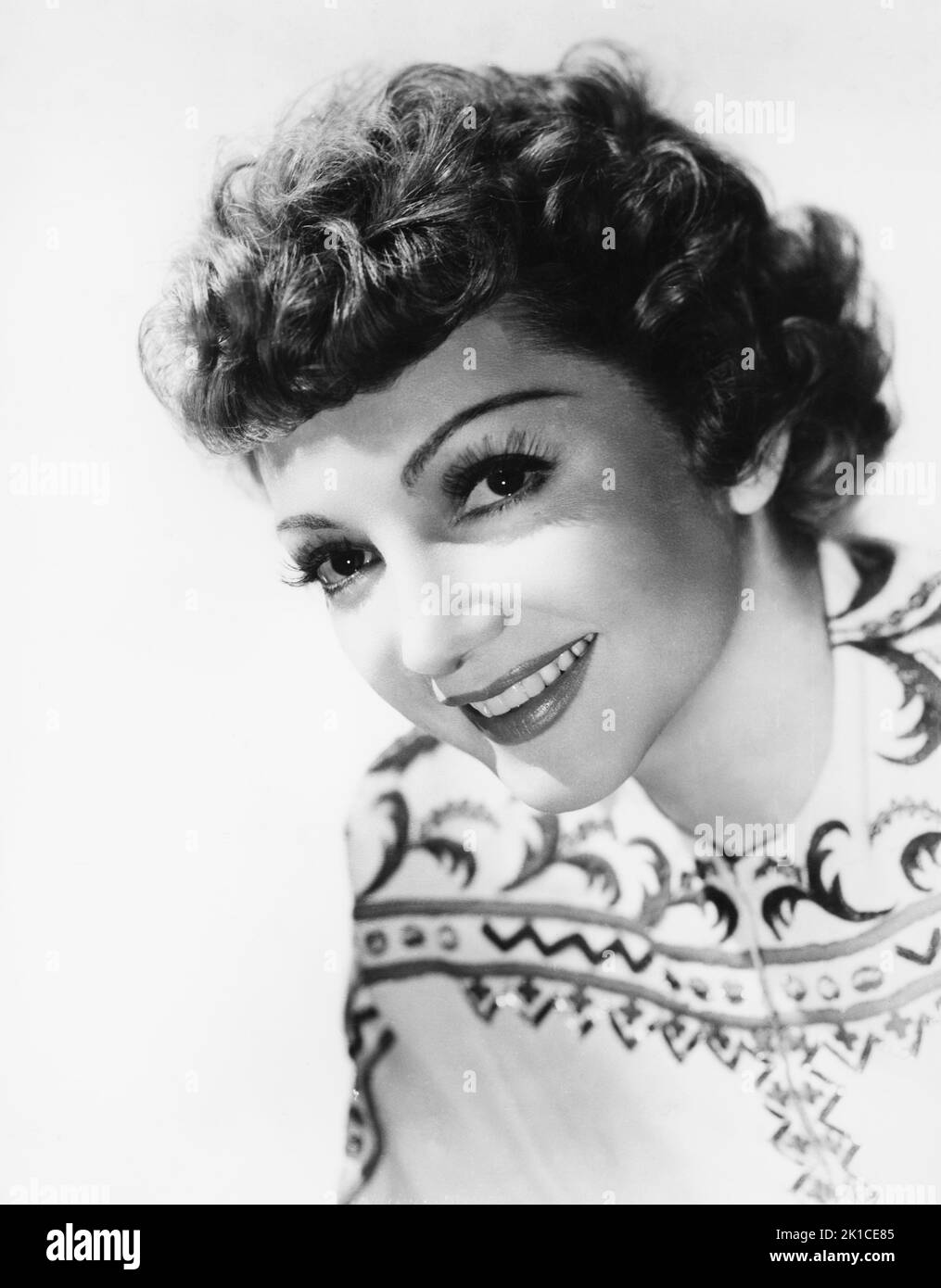 Claudette Colbert (1905-1996), actriz de Cine y teatro estadounidense de origenes francés. Stockfoto