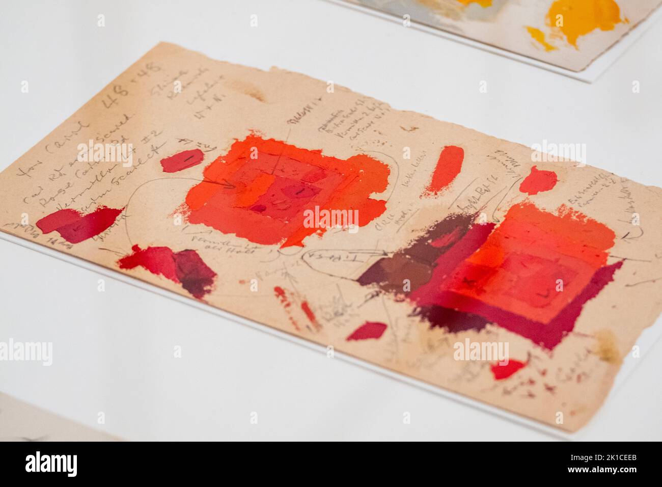 Josef Albers, Notizen des Autors, Bauhaus. Stockfoto