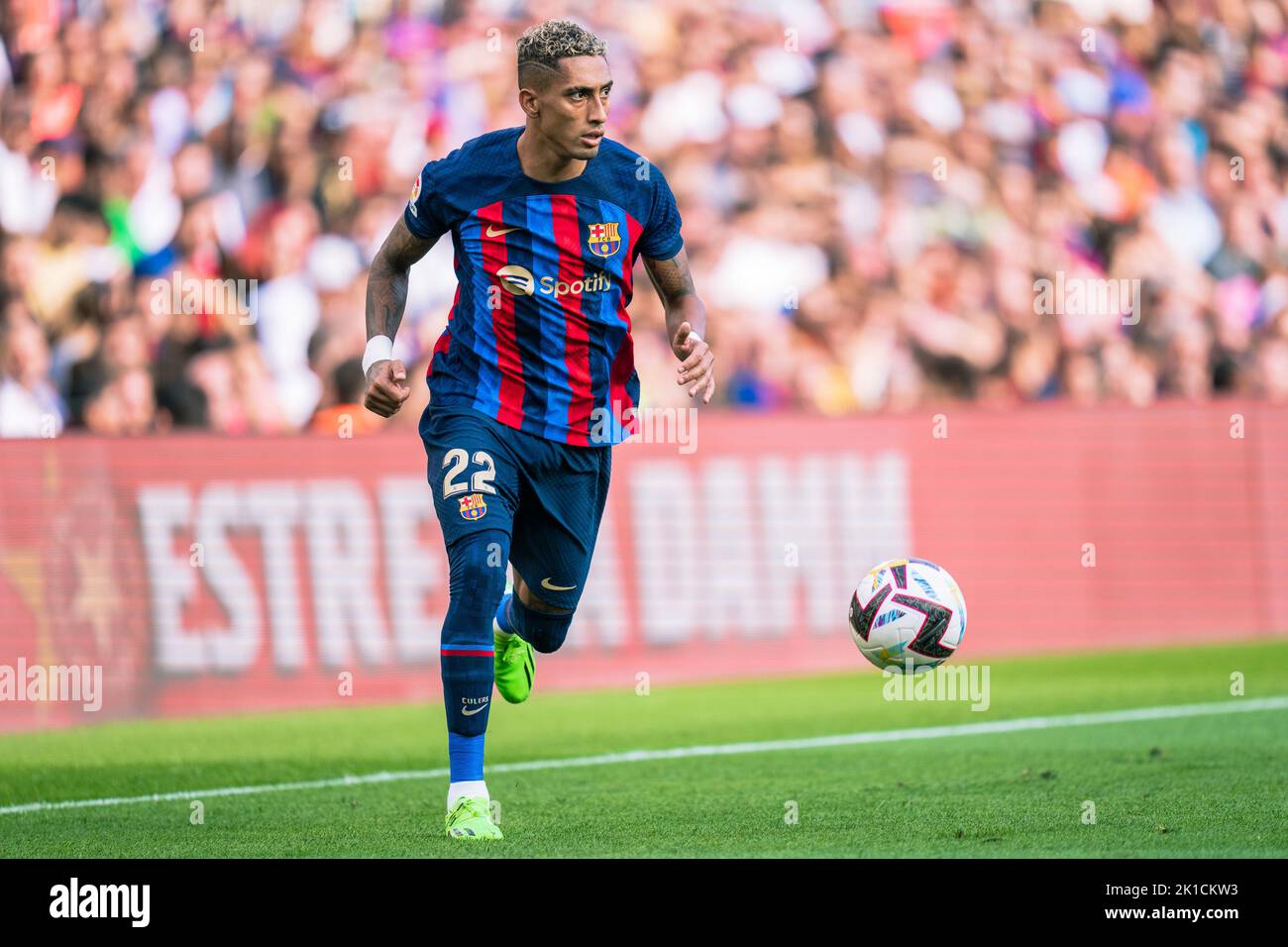 Barcelona, Spanien, 17, September 2022. Spanische La Liga: FC Barcelona / Elche CF. (22) Raphinha Credit: JG/Alamy Live News Stockfoto