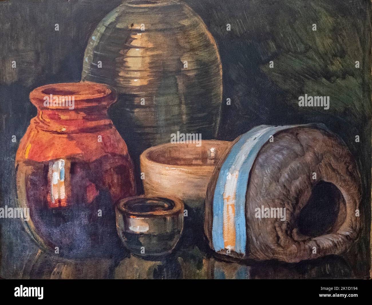 La Tierra, Atilio Boveri, 1943 ,Öl auf Pappe, pollensa Museum, Mallorca, Balearen, Spanien. Stockfoto