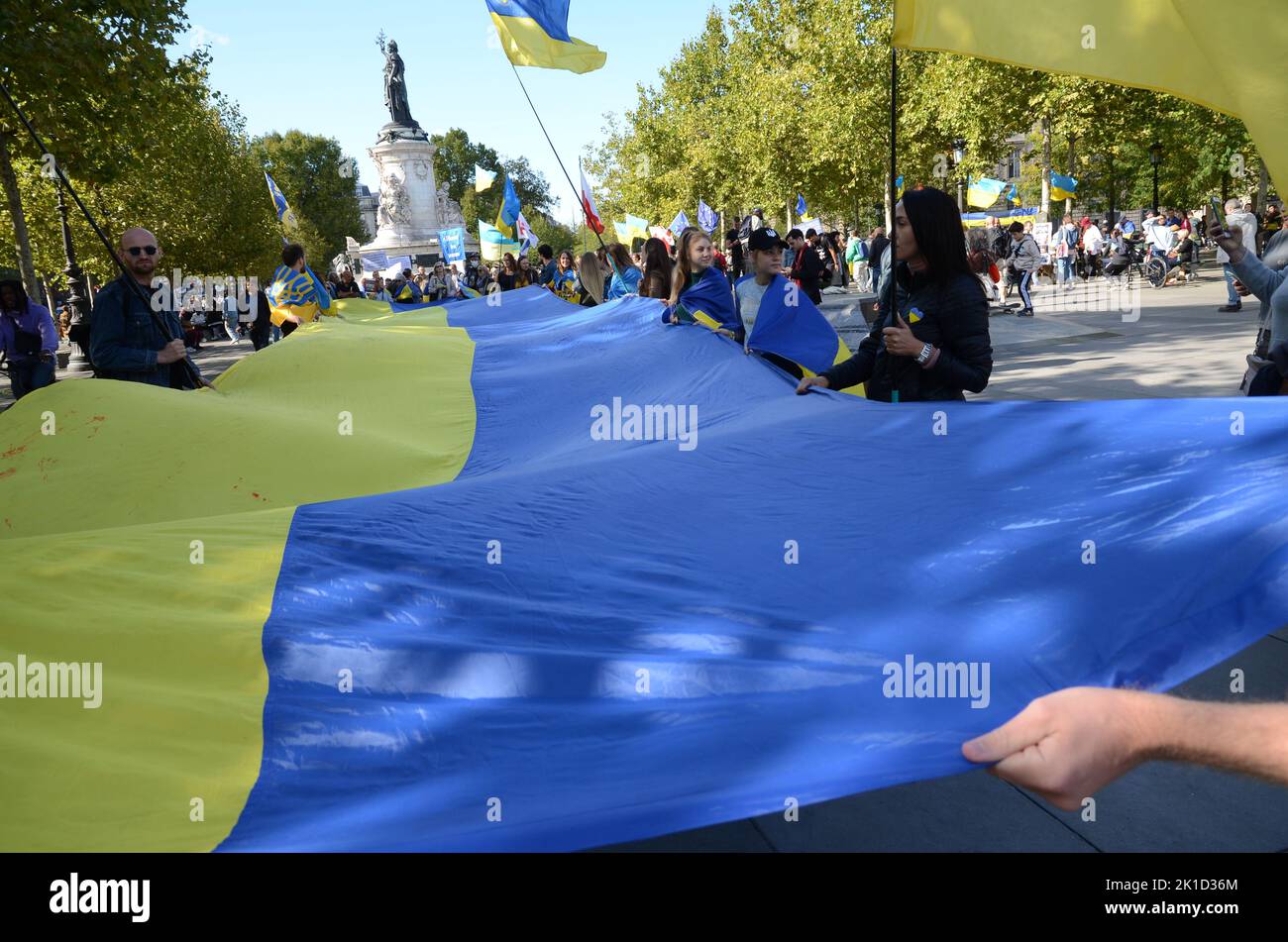 nouveau samedi de soutien à l'Ukraine Stockfoto