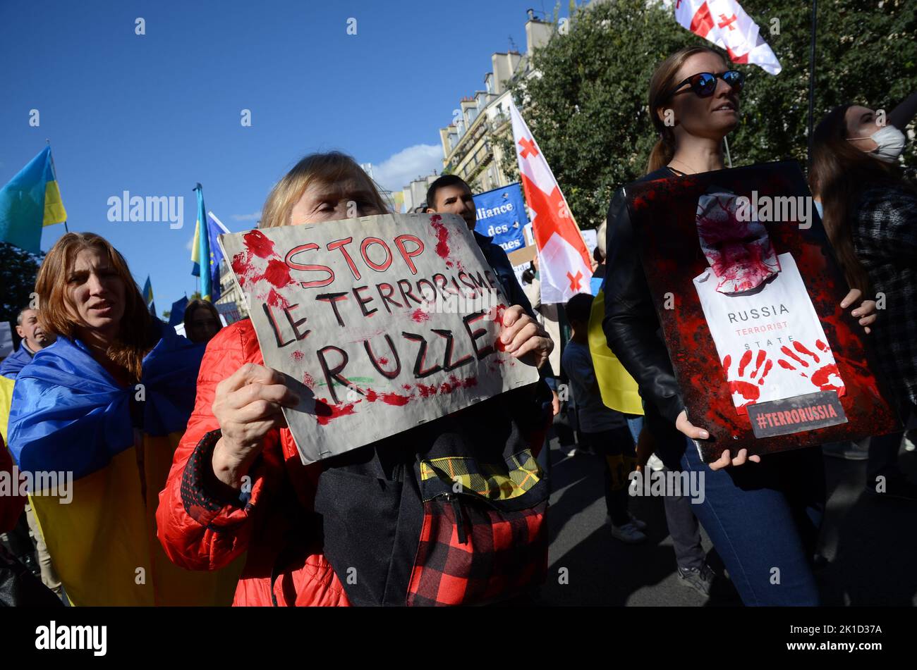 nouveau samedi de soutien à l'Ukraine Stockfoto