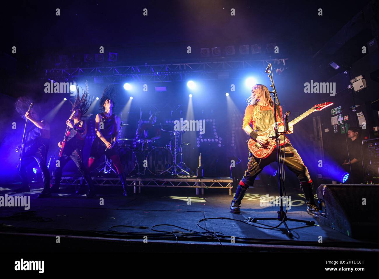 Die schwedische Metalband Avatar tritt live in der Oxford Academy, Großbritannien, auf Stockfoto